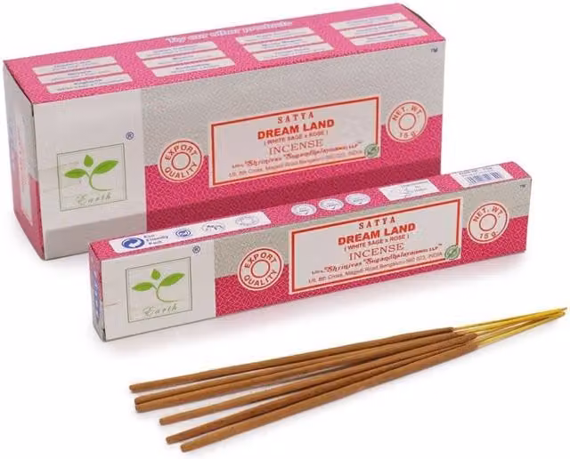 KDMD Satya Dream Land Incense Sticks with White Sage and Rose, 15g, Brown – 1