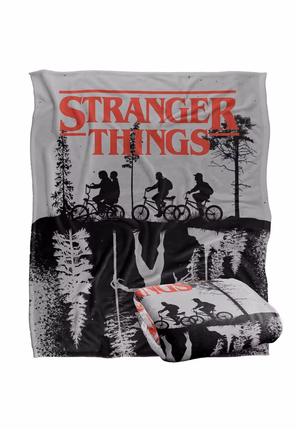 Stranger Things Upside Down Officially Licensed Silky Touch Super Soft Throw Blanket, White, W/D: 152 x 127 cm – 2