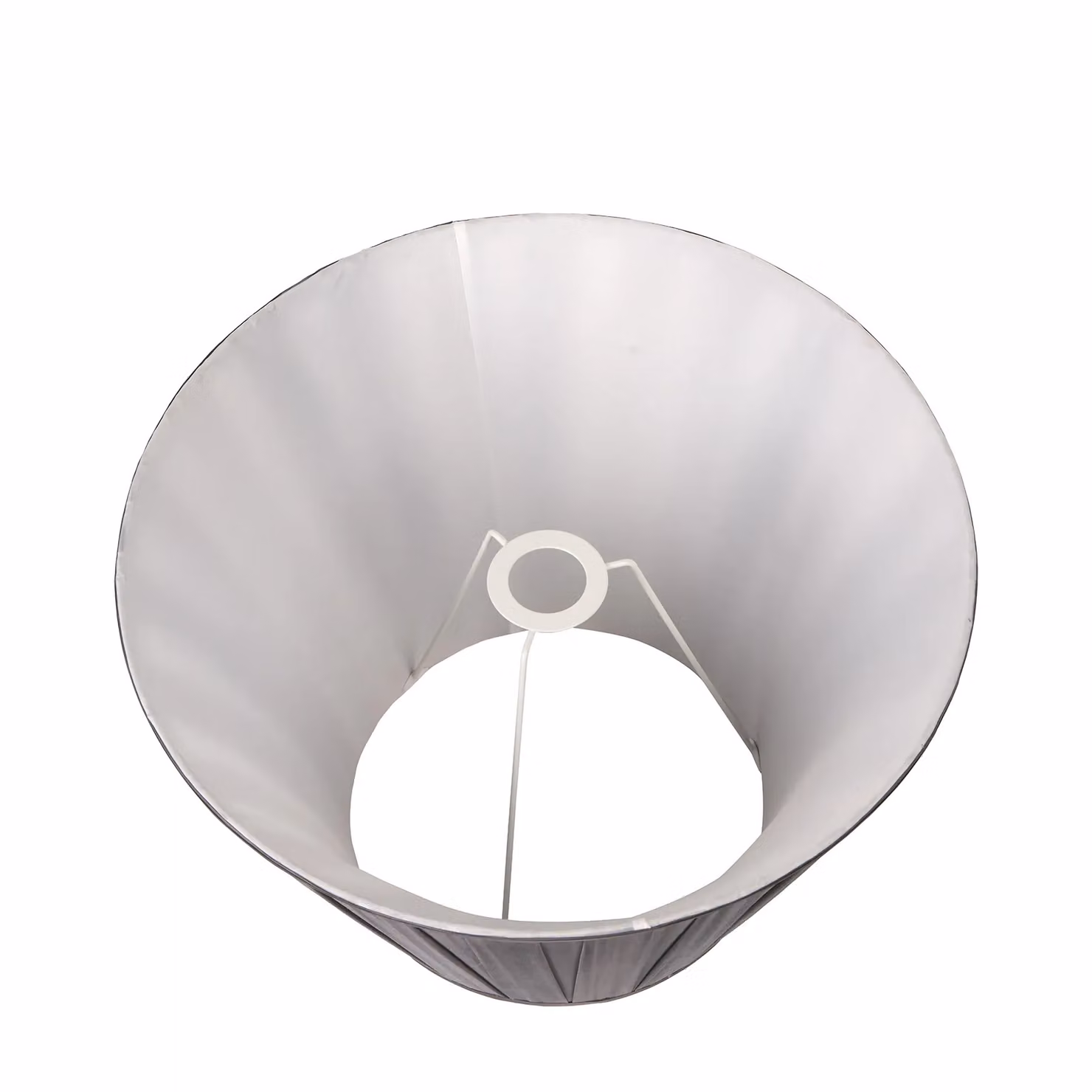 Ruma Grey Empire Silk Box Pleat Lamp Shade for Table and Floor Lamps, Diameter: 40.64 cm – 2