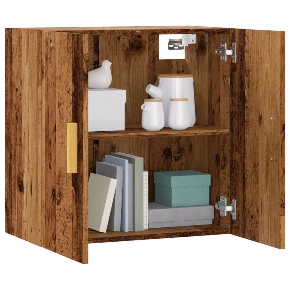 Berkfield Home Wall Mounted Cabinet in Old Wood Brown, W/D/H: 60 x 31 x 60 cm – 2
