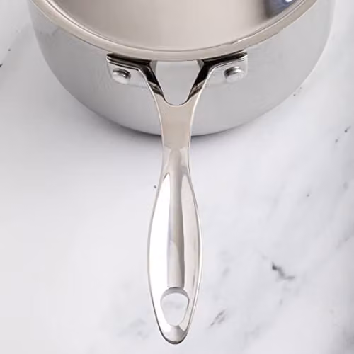 Swift Stainless Steel Uncoated Saucepan with Lid, Silver, Diameter: 22 cm – 2