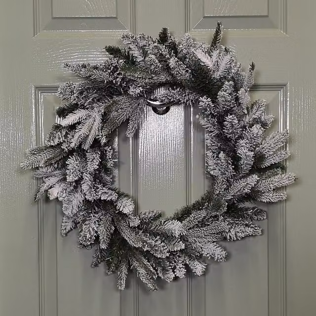 Samuel ALEXANDER 45cm Snow Flocked Green Christmas Wreath – 9