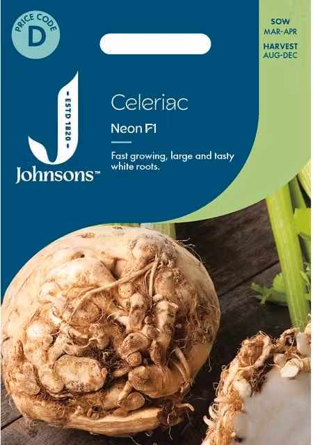 Johnsons Seeds Celeriac Neon White Vegetable Seeds