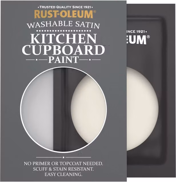 Rust-Oleum Kitchen Cupboard Satin Finish Tester Sachet in Oyster, 10ml