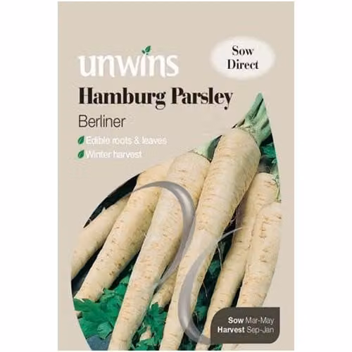 Unwins Hamburg Parsley Turnip Rooted Seeds, White