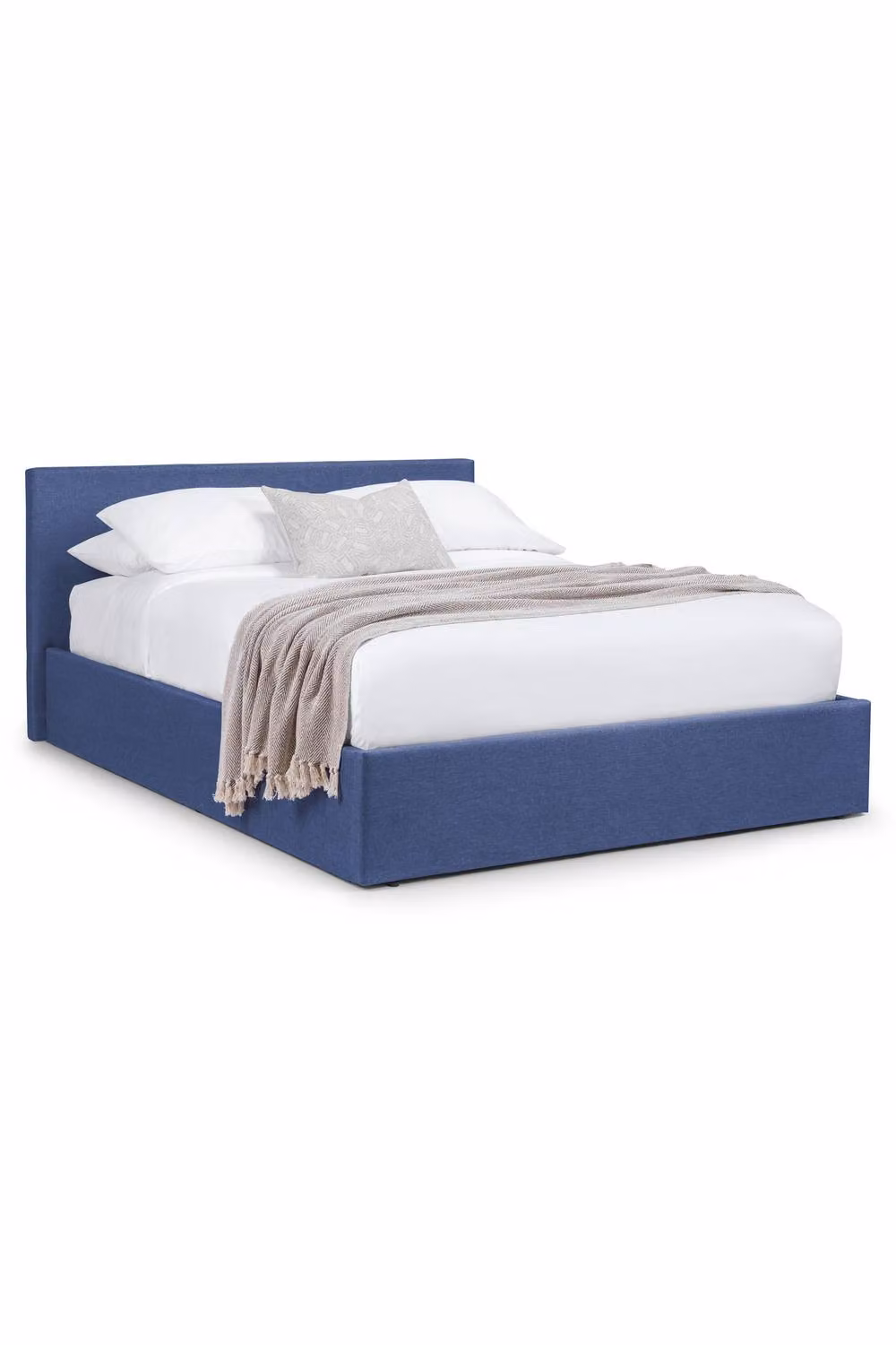 Julian Bowen Rialto Upholstered Ottoman Storage Bed Frame in Blue, W/D/H: 180 x 200 x 88 cm – 3