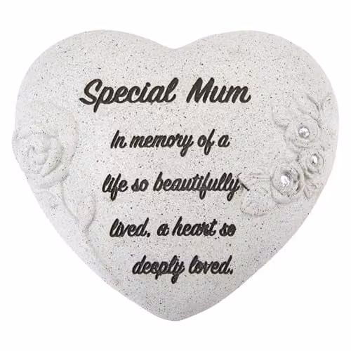 VFM e-Store Memorial Flower Pot Remembrance Ornament, Grey, W: 16 cm, D: 14 cm, H: 7 cm