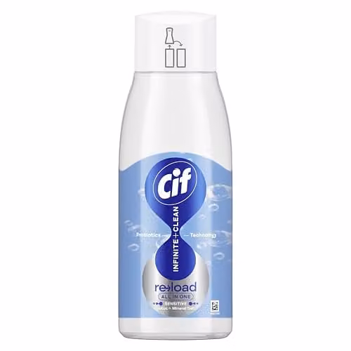 Cif Infinite Clean Sensitive Lotus and Mineral Salt All in One Cleaner Reload with Probiotics Technology, 590 ml
