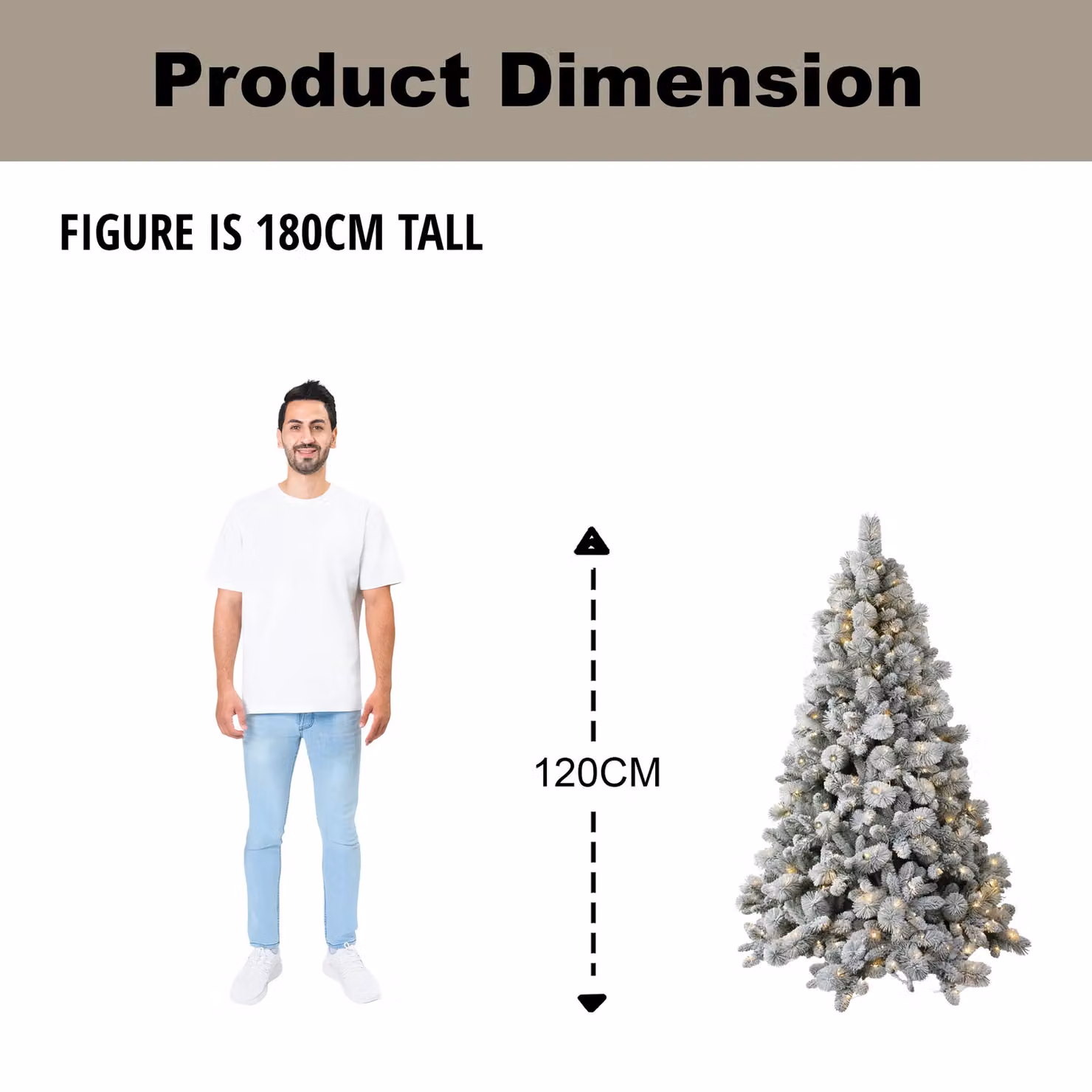 Shatchi 4ft Helsinki Prelit Green Christmas Tree with Warm White LEDs – 4