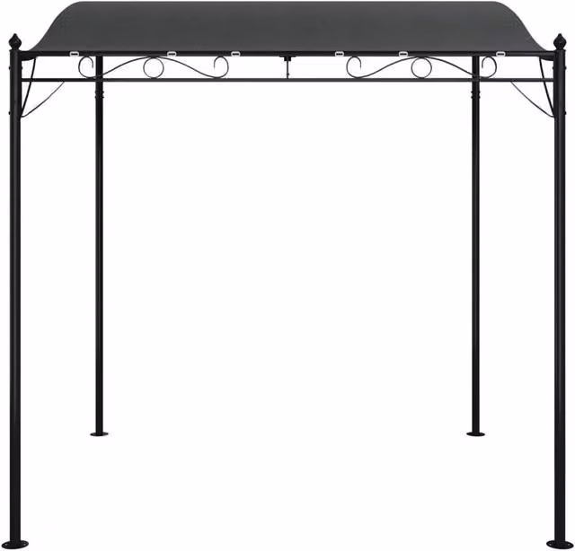 Berkfield Home Regardless Canopy in Anthracite with Black Steel Frame, W/D/H: 2 x 2.3 x 2 m
