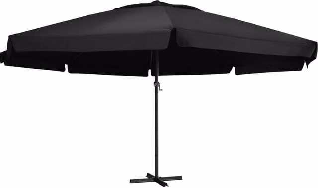 Berkfield Home Outdoor Parasol with Aluminium Pole, Black – 1