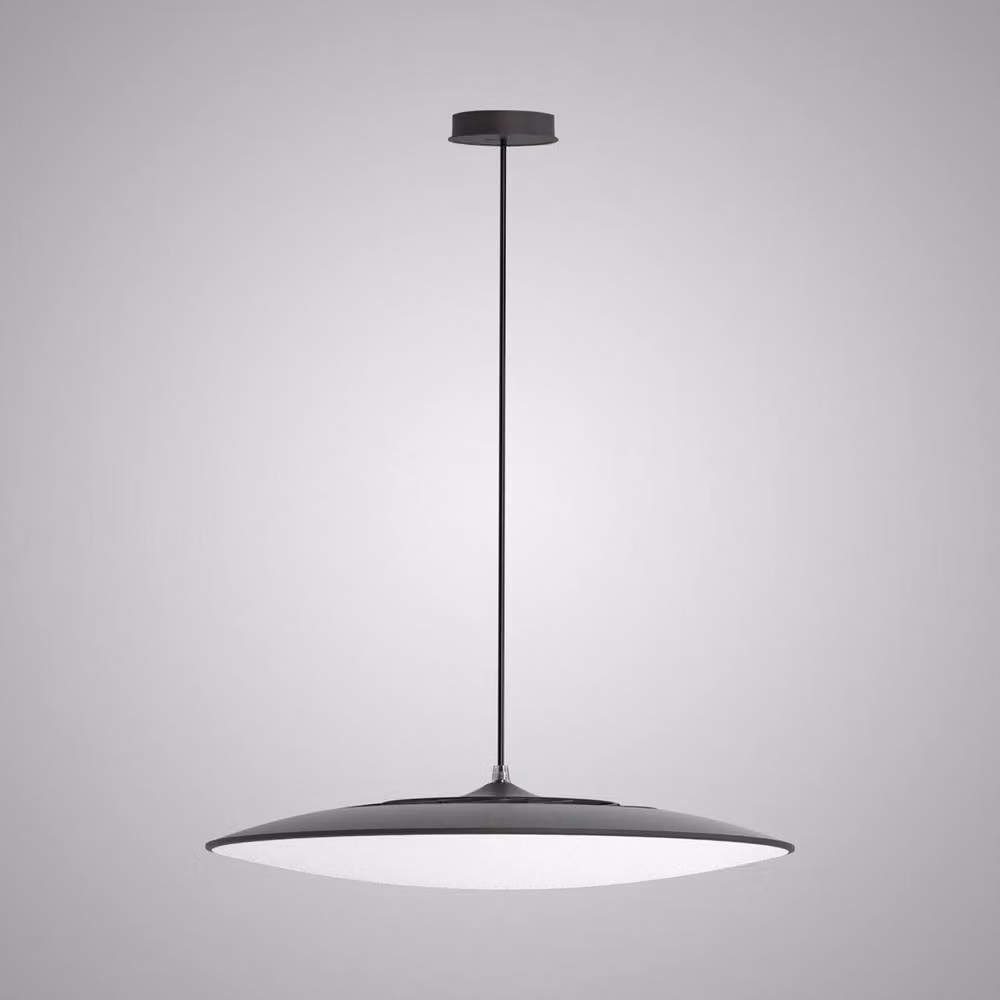 Netlighting Slim LED Round Pendant Light, Black, 46 cm, 50W, 3000K, 4300lm – 2