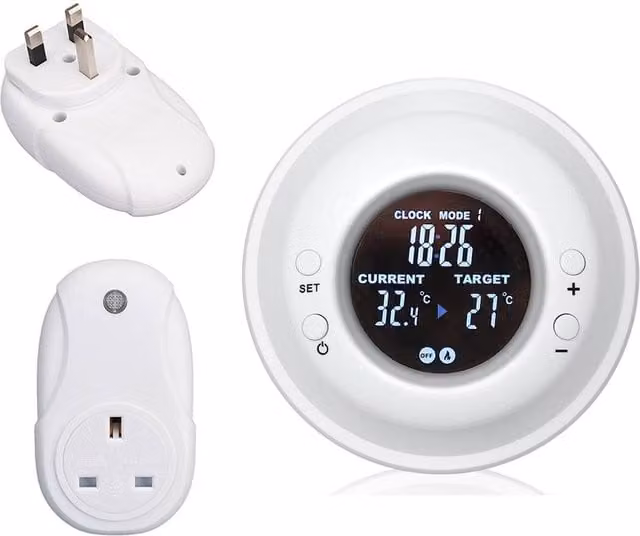 ENER-J RF Plug Digital Temperature Controller for Infrared Heaters, White – 1