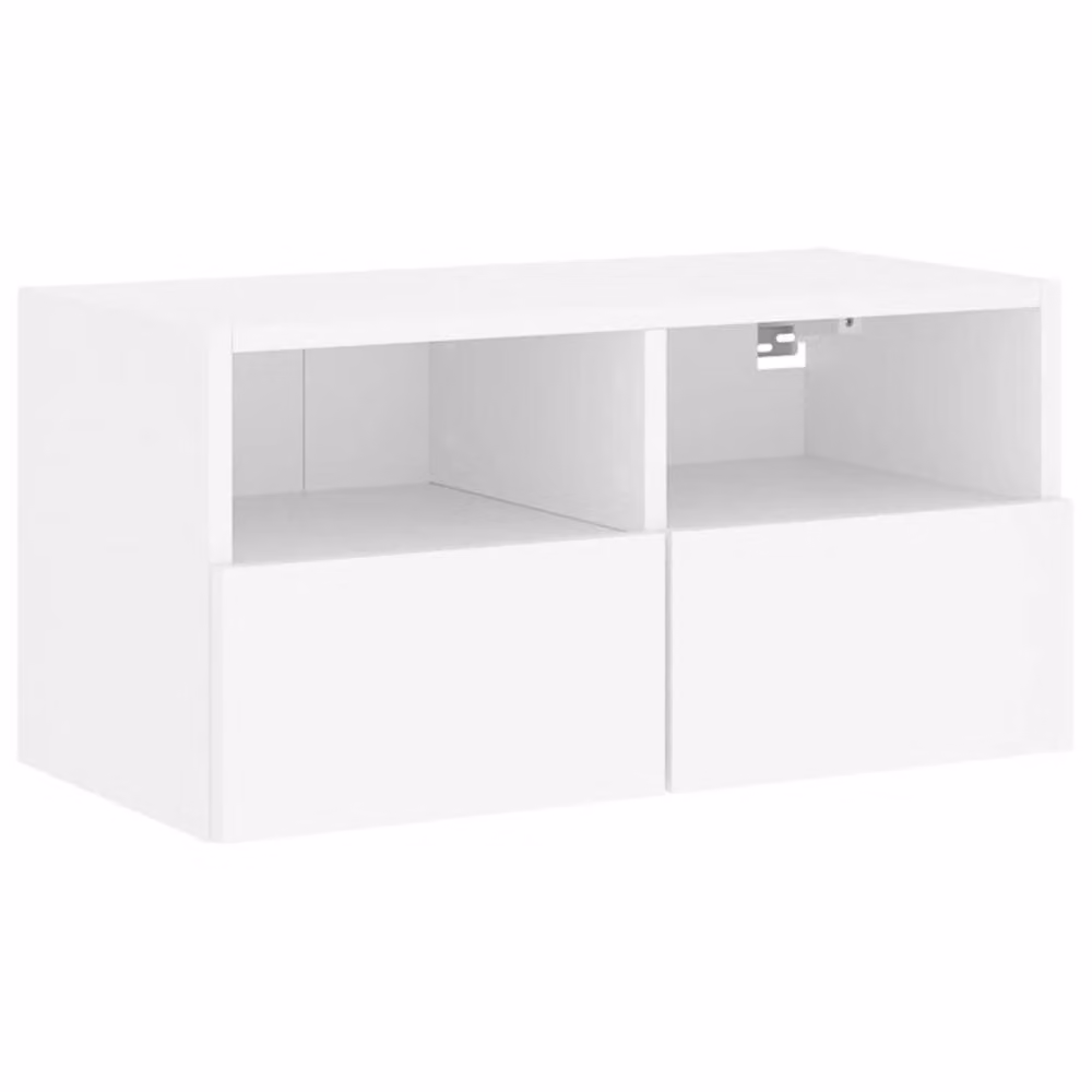 Berkfield Home White Modern TV Wall Cabinet in Matt MDF, W/D/H: 60 x 30 x 30 cm – 2