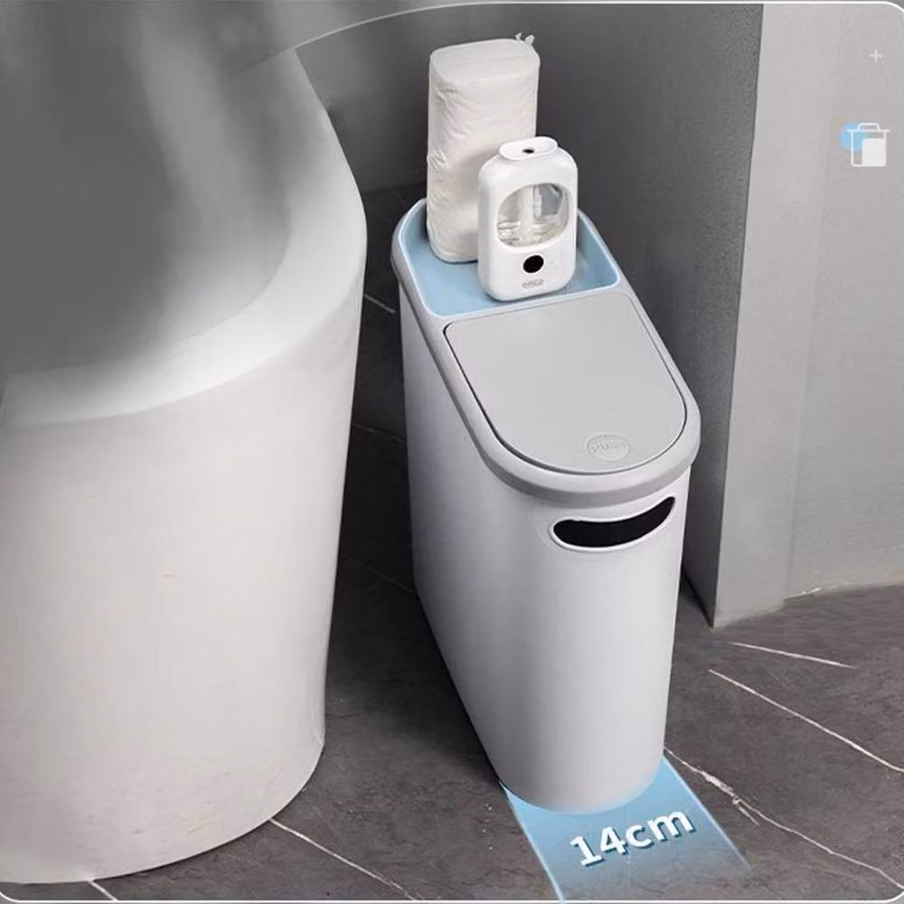 Kelvenix White Plastic Waste Bin with Lid – 5