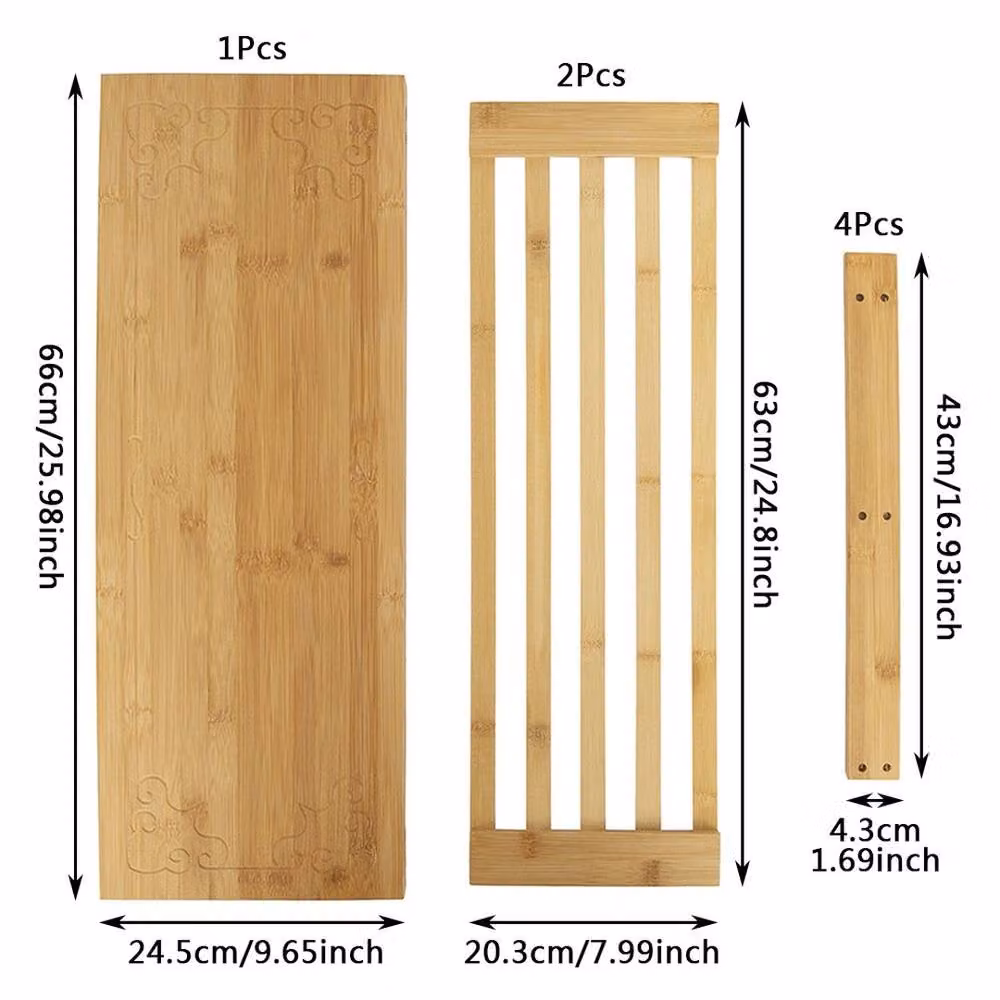 FORGEVIO 3 Tier Bamboo Shoe Rack Seating Bench Hallway Storage Organiser in Brown and Beige – 2