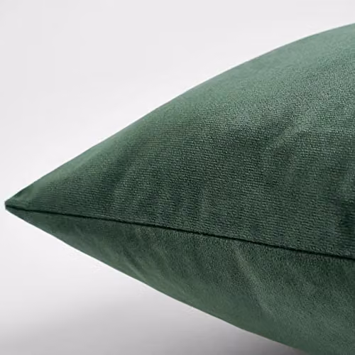 Sienna 2 Pack of Matte Velvet Square Cushion Covers in Green, W/D/H: 45 x 45 x 45 cm – 5