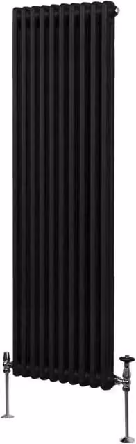 Monstershop Traditional 2 Column Steel Radiator in Black, H 180 cm x W 47.2 cm x D 7 cm – 1