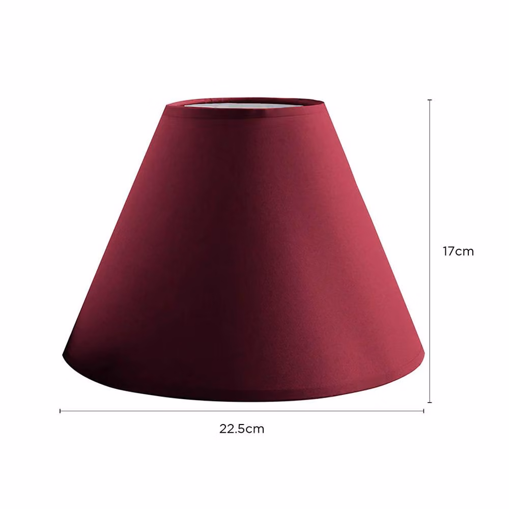 Voltico 2-Pack Adjustable 9 Inch Fabric Coolie Lampshades in Red – 2