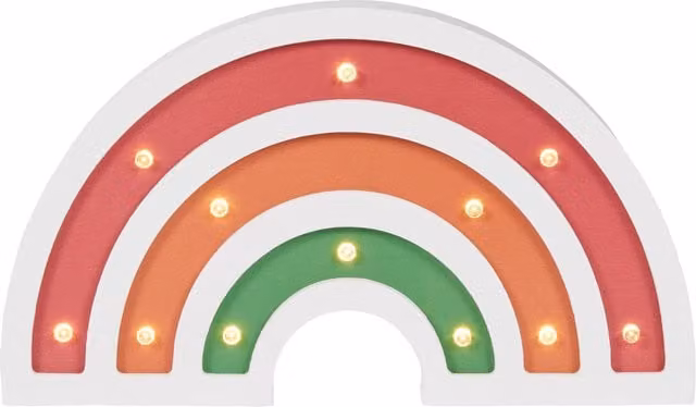 Litecraft Glow Rainbow RGB Table Lamp in White and Multicolour