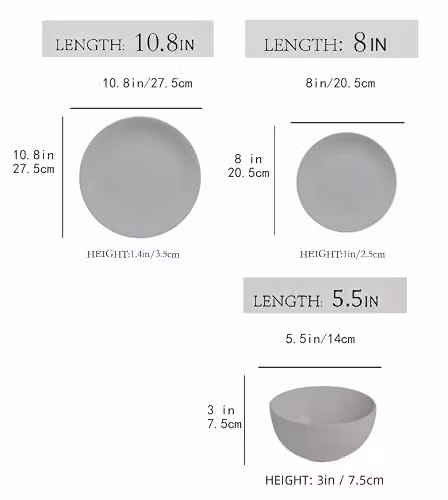 Simpa 18-Piece Grey Glazed Ceramic Stoneware Dinner Set – 5