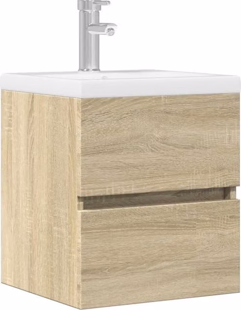Berkfield Home Sonoma Oak Bathroom Sink Cabinet, Brown, W/D/H: 41 x 38.5 x 45 cm