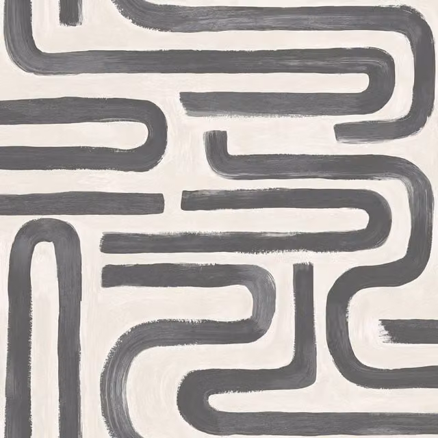 Holden Décor Geometric Abstract Brushed Wallpaper in Anthracite Grey – 1