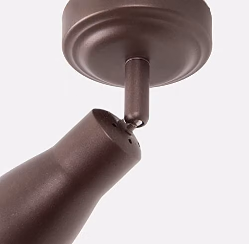 Netlighting FORLIGHT Safran Single Spotlight in Brown with 1x GU10 Adjustable Metal Cylinder Design – 4