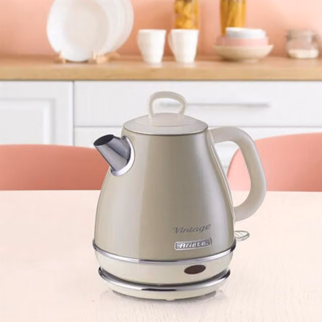 Ariete Cordless Jug Kettle with 360 Rotating Base and Auto Shut-off, 1 l, Beige