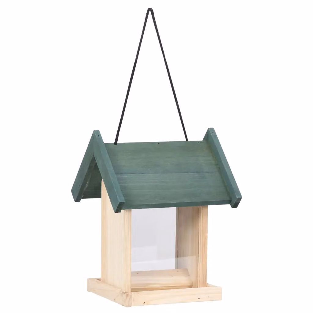 Berkfield Home Set of 4 Firwood Bird Feeders in Beige – 3