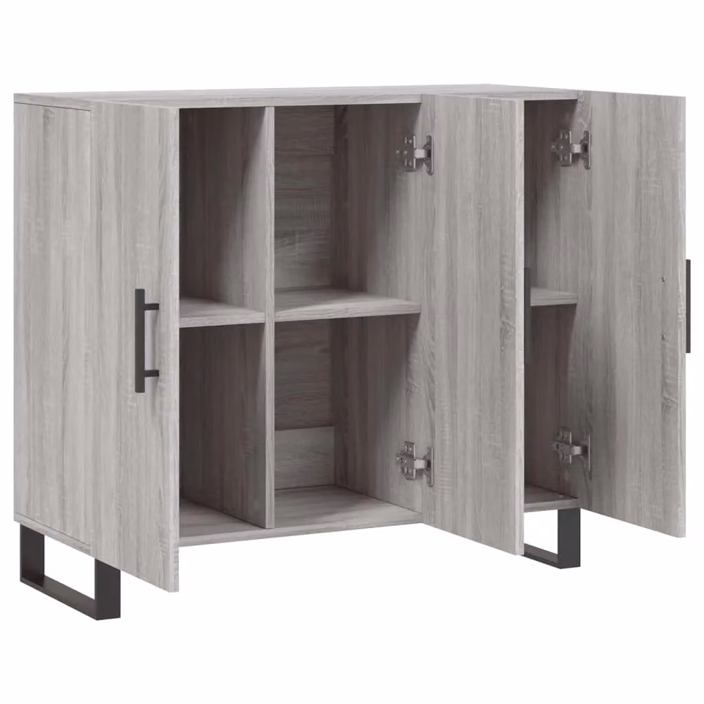 Berkfield Home Grey Sonoma Sideboard in Engineered Wood, W/D/H: 90 x 34 x 80 cm – 3