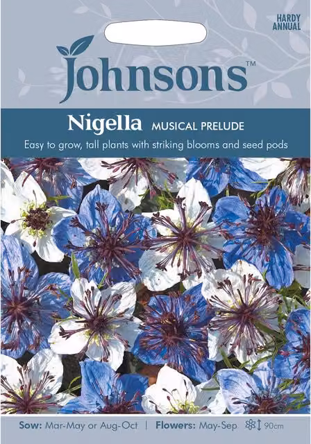 Johnsons Musical Prelude Blue Nigella Flower Seeds