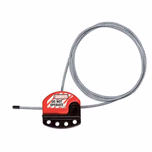Master Lock S806 Adjustable Steel Safety Cable for Mechanical Lockout, Length: 1.8 m – 1