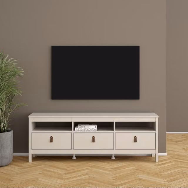 Furniture To Go Barcelona TV Unit in Cashmere Beige and Grey Matt Finish