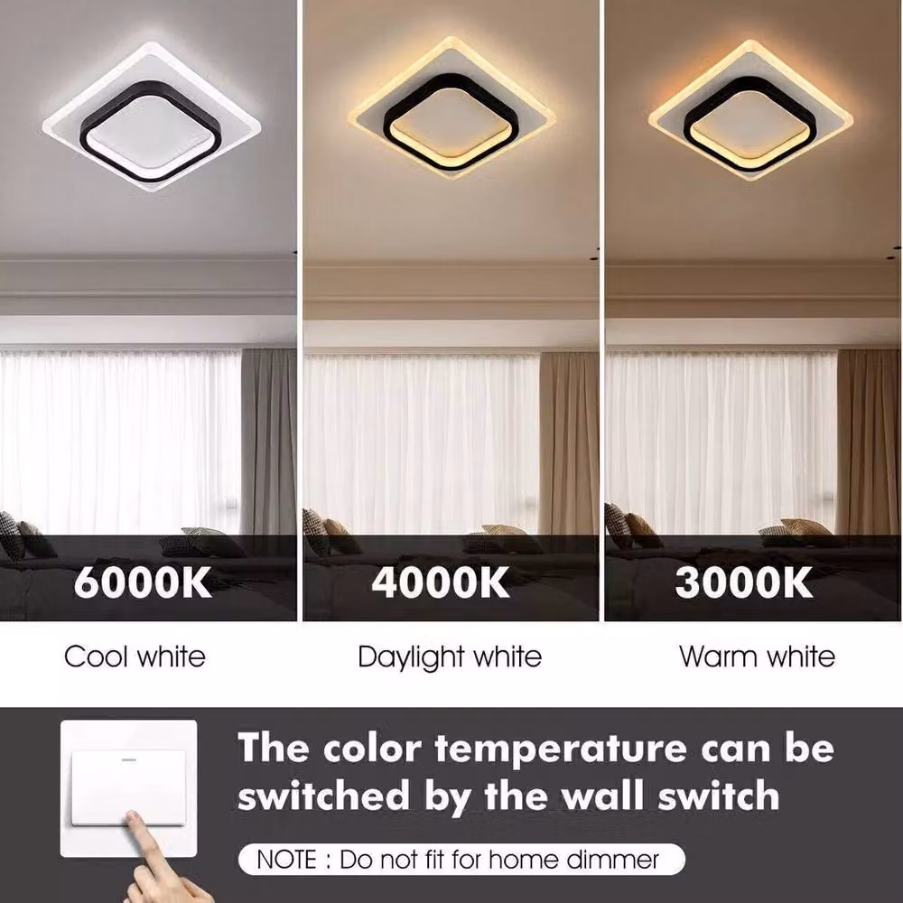 SPETLEK Modern Square LED Ceiling Light Panel in White – 2