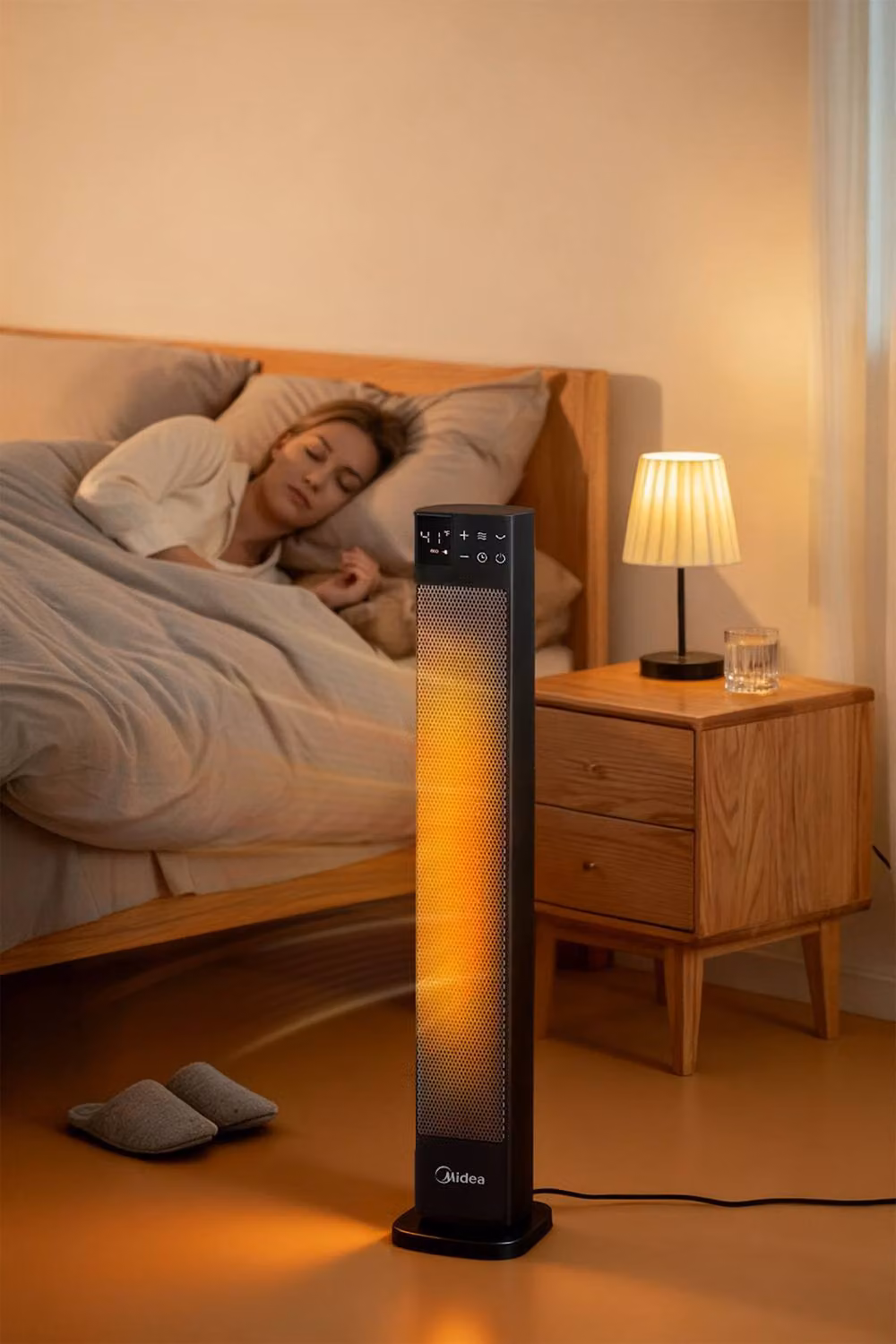 Midea 2KW PTC Ceramic Tower Heater with Remote Control, Overheat and Tip Protection, Black – 6