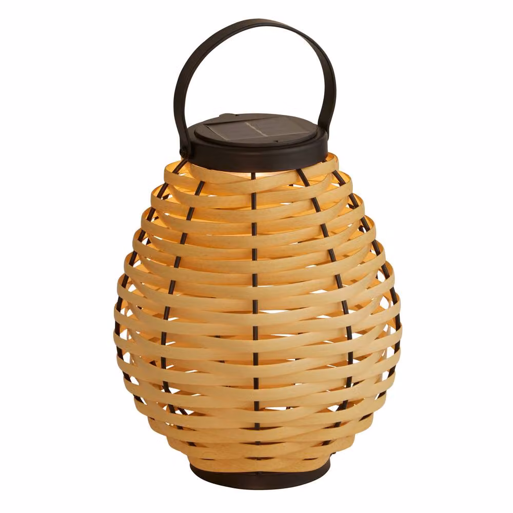 Lighting Collection Boheme Glow Solar LED Outdoor Lantern in Brown – 2