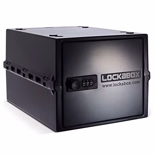 Lockabox One Premium Lockable Medicine Box, Black, W/D/H: 21 x 21 x 17 cm