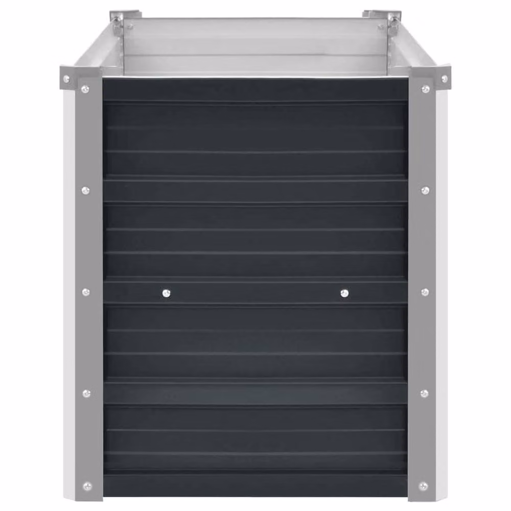 Berkfield Home Garden Anthracite Galvanised Steel Raised Bed, Black, W/D/H: 160 x 40 x 45 cm – 4