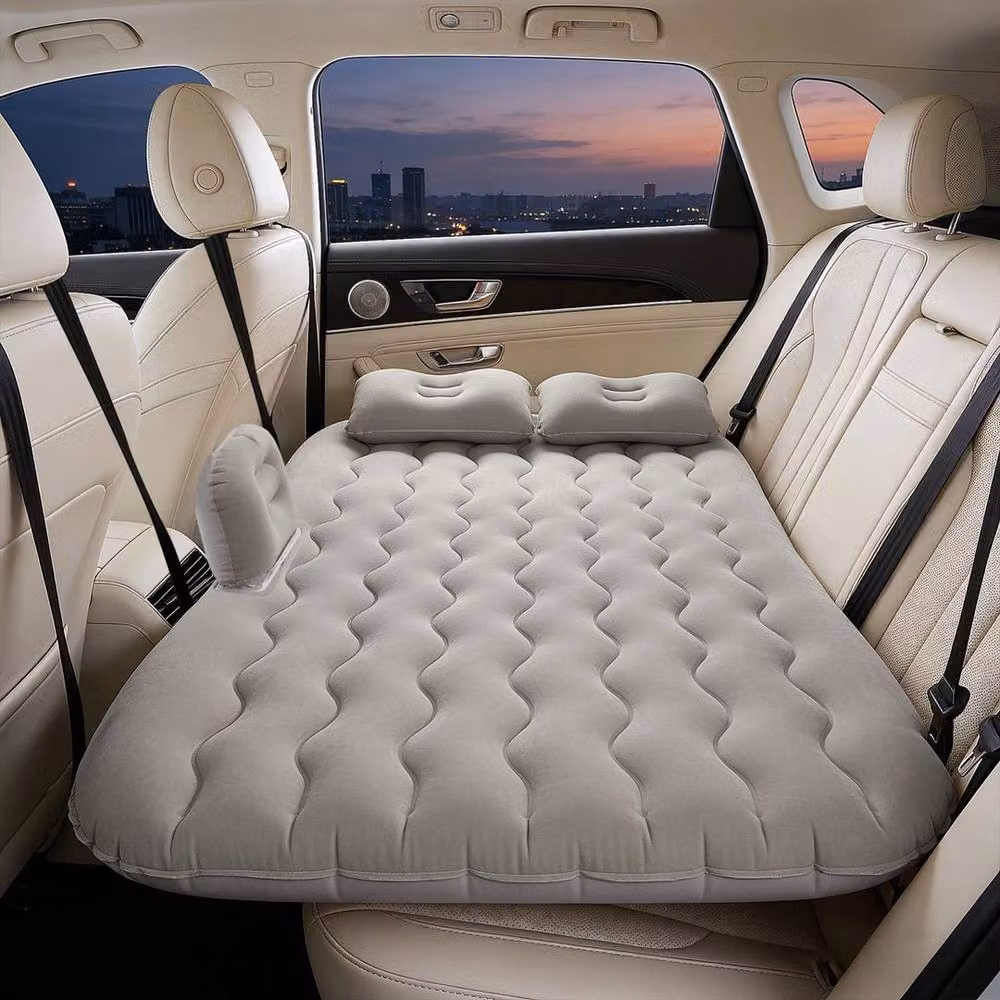KORVIXA Double Inflatable Car Air Mattress Back Seat Bed in Grey, W/D/H: 140 x 200 cm – 2