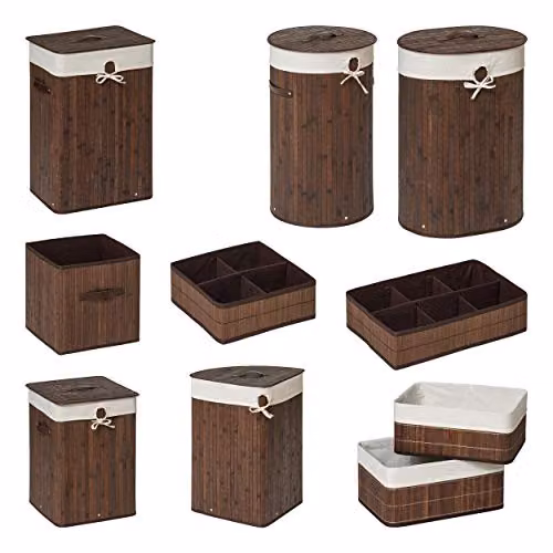 Premier Housewares Kankyo Bamboo Storage Box with 6 Sections, Brown – 2