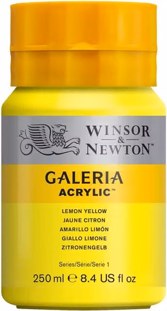 Winsor & Newton Galeria Acrylic Paint Lemon Yellow 250ml