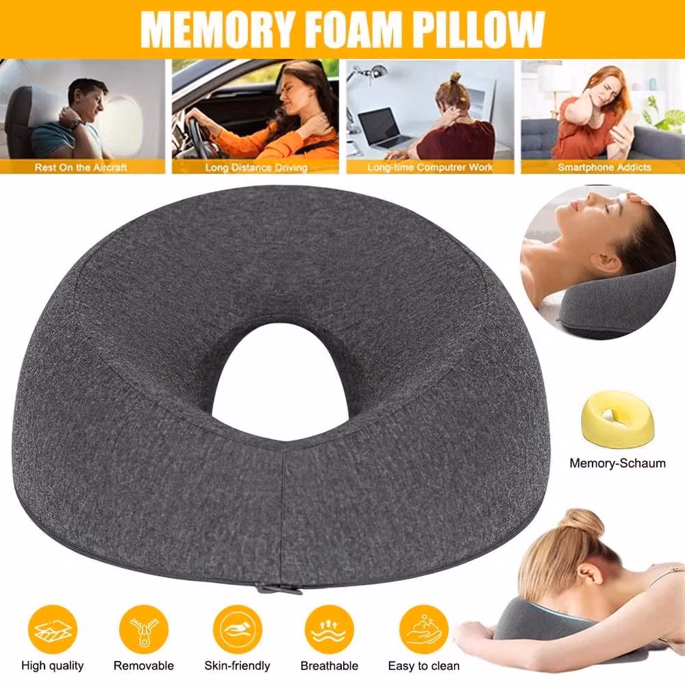 NESTLUNE Grey Breathable Hollow Face Down Prone Stomach Pillow for Cot – 6