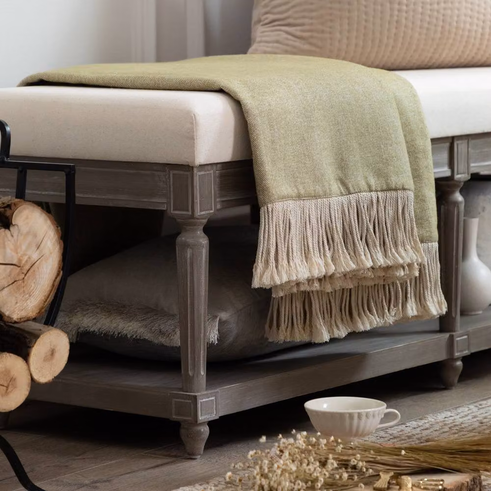 Voyage Maison Matilda Fabric Bench in Beige – 2