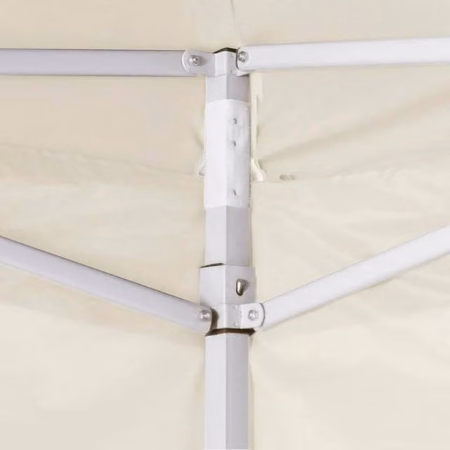 Berkfield Home Durable Foldable Tent with 2 Walls, Beige, W: 3 x D: 3 m