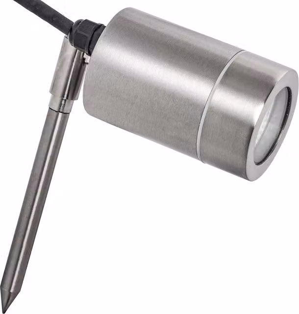 Pacific Lifestyle Adjustable Directional Ground Garden Lights with Spike in Silver Stainless Steel