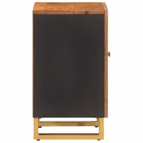 vidaXL Modern Mango Wood Bathroom Cabinet in Brown and Black, W/D/H: 38 x 33.5 x 58 cm – 4