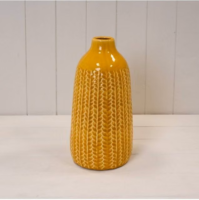 KDMD Classic Yellow Ceramic Vase