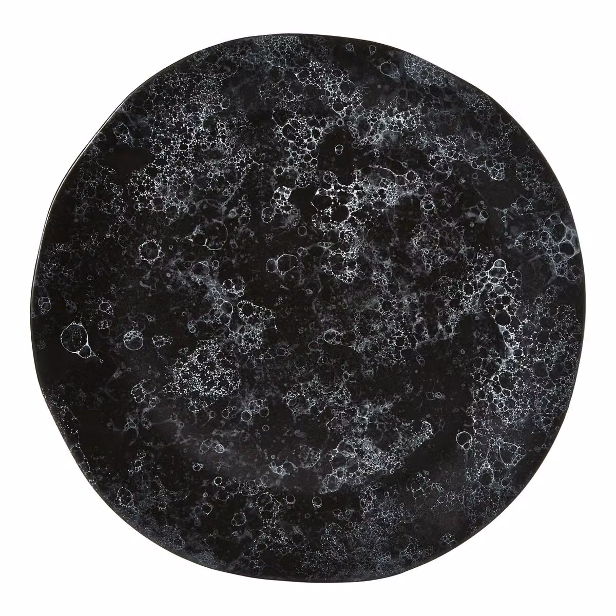 Orsina Black Marble Effect Stoneware Pizza Plate with White Veining – 4