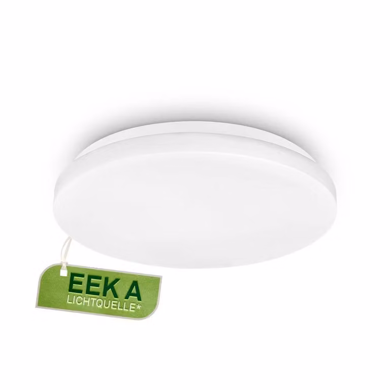 Briloner Modern Round LED Ceiling Light, White, 8W, 1700lm, W/D/H: 29 x 29 x 6 cm